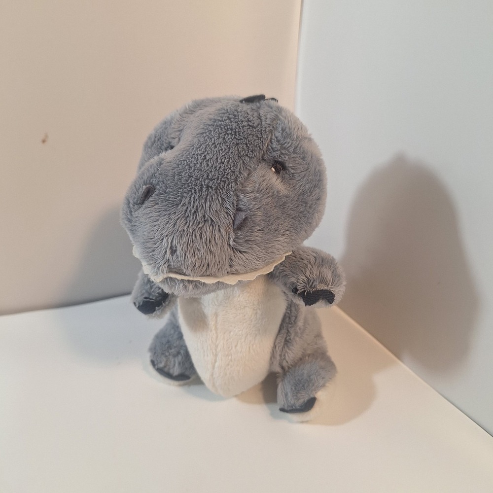 Carter's Gray Dinosaur Plush Teeth Smiling Chunky Belly Soft Baby Lovey 10" 2018